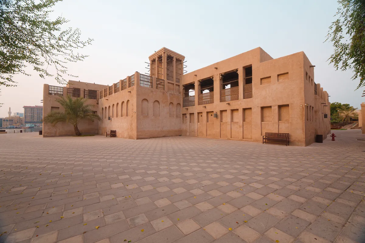 Traditional heritage building in Dubai representing architectural preservation and regulatory compliance standards.